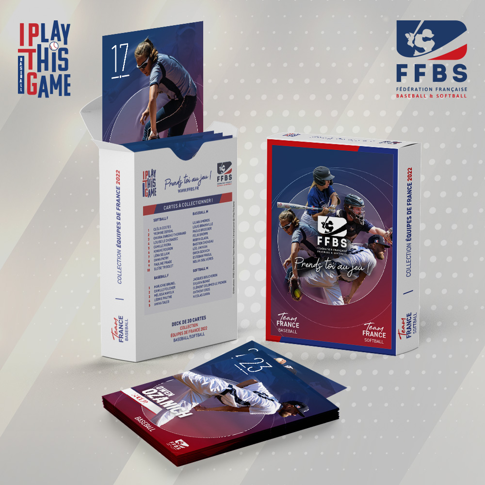 Deck de cartes - Collection Équipes de France de Baseball et Softball 2022  - Boutique Officielle